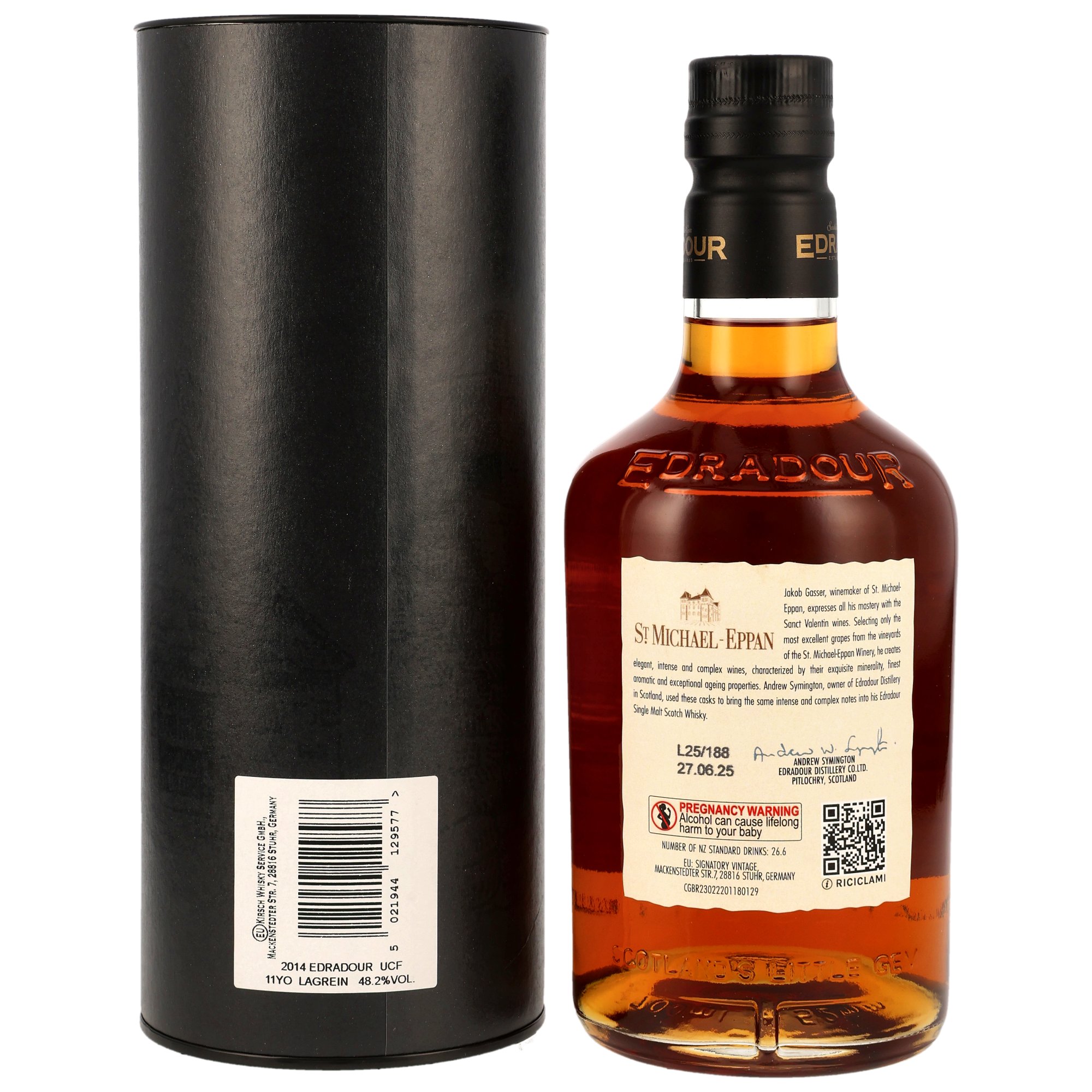 Edradour 2014/2025 - 11 y.o. - 1st Fill Lagrein Casks #701 + 702 - St. Michael Eppan