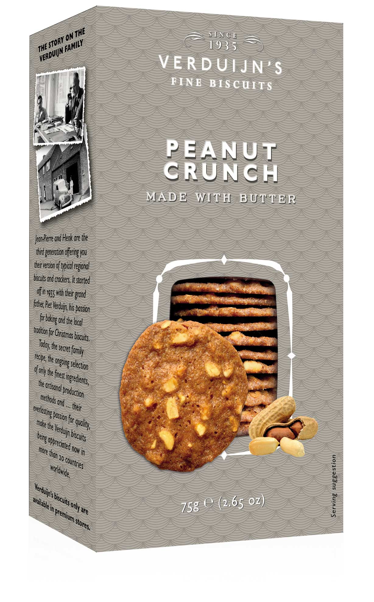 Verduijn´s Fine Biscuits Peanut Crunch 75g.