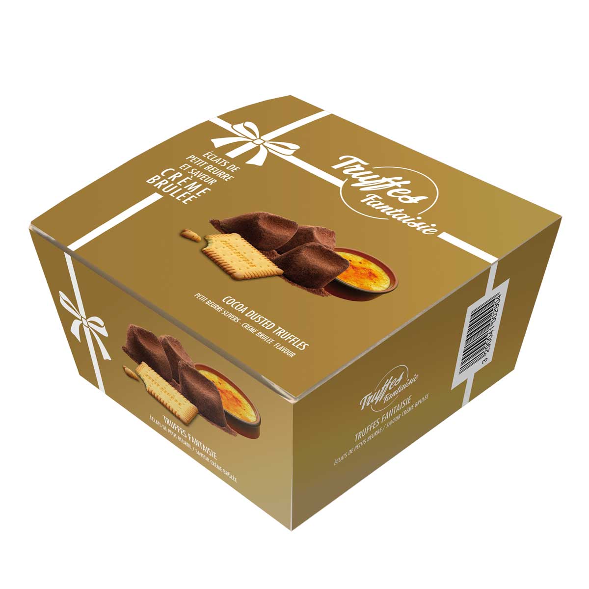 GUYAUX - Kakaokonfekt Truffes - Butterkeks & Crème-Brûlée-Aroma ohne Palmöl 50g