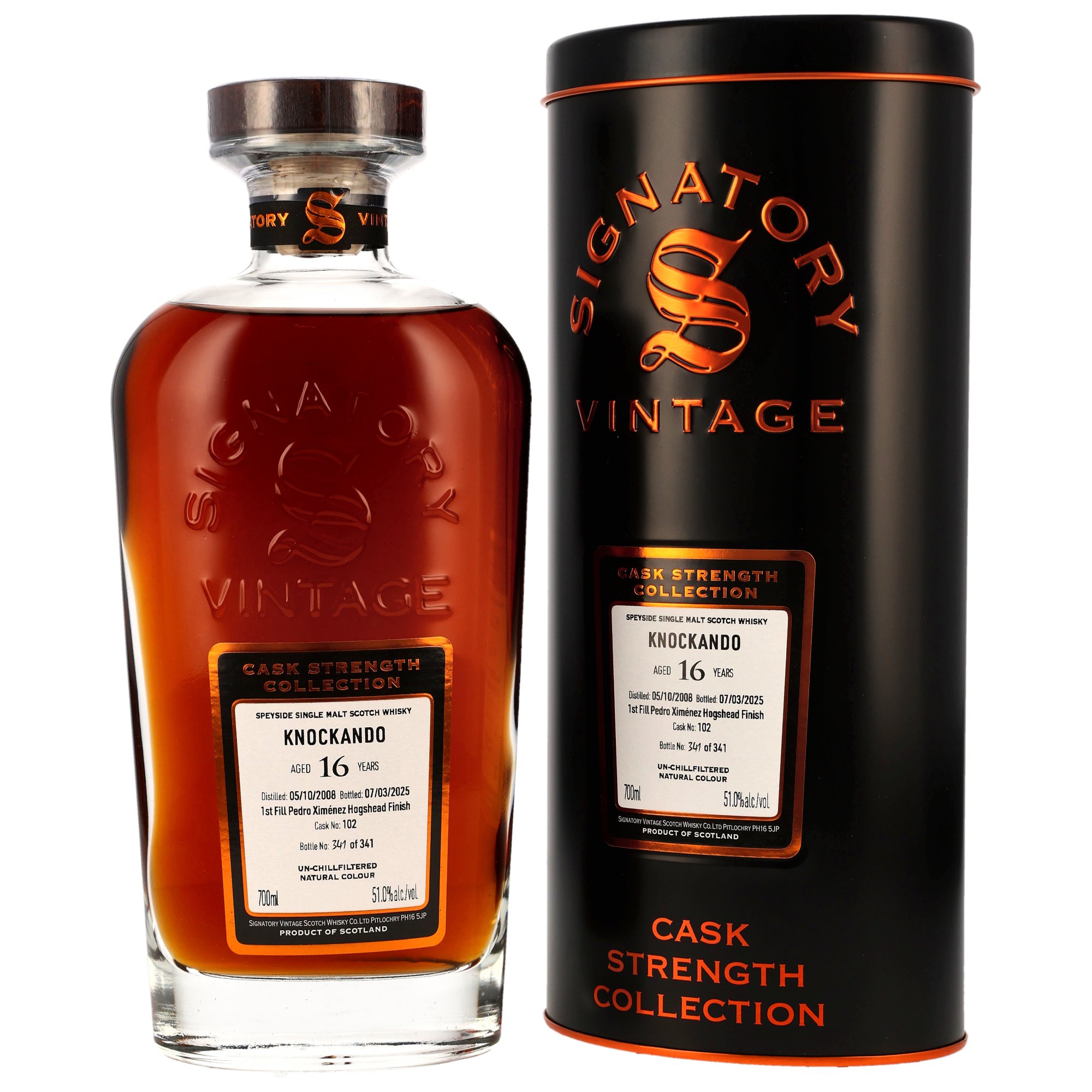 Knockando 2008/2025 - 16 y.o. - Sig CS - 1st Fill PX Hogshead Finish #102