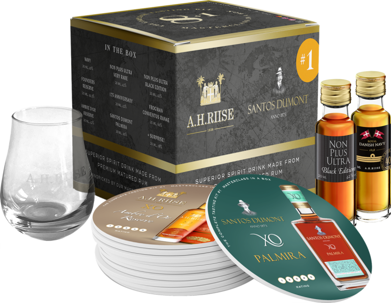 A.H. Riise Tasting Kit 1 Black 8 + 1 x 20ml 41.17% 0.18l.