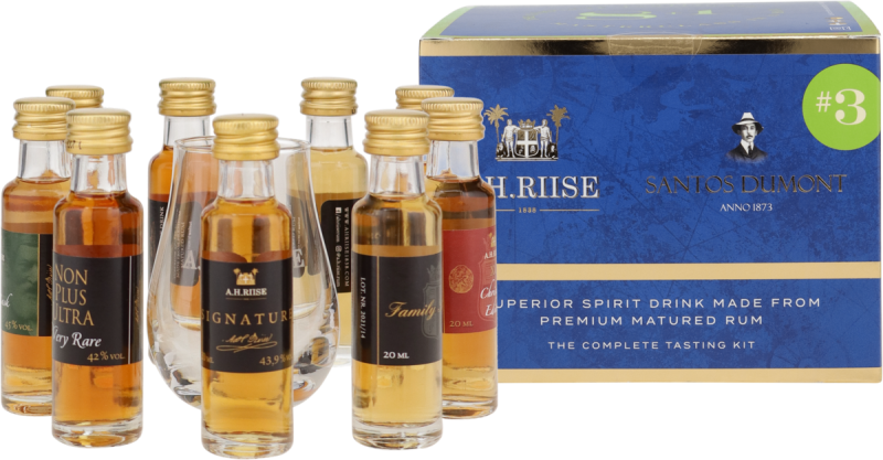 A.H. Riise Tasting Kit 3 Blue 8 + 1 x 20ml 42.21% 0.18l