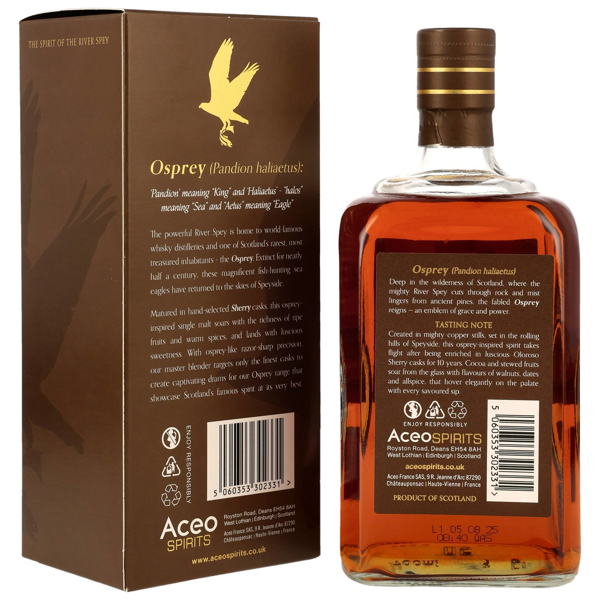 Braeval 10 y.o. Single Malt - Oloroso Sherry Cask Finish - Osprey 46%