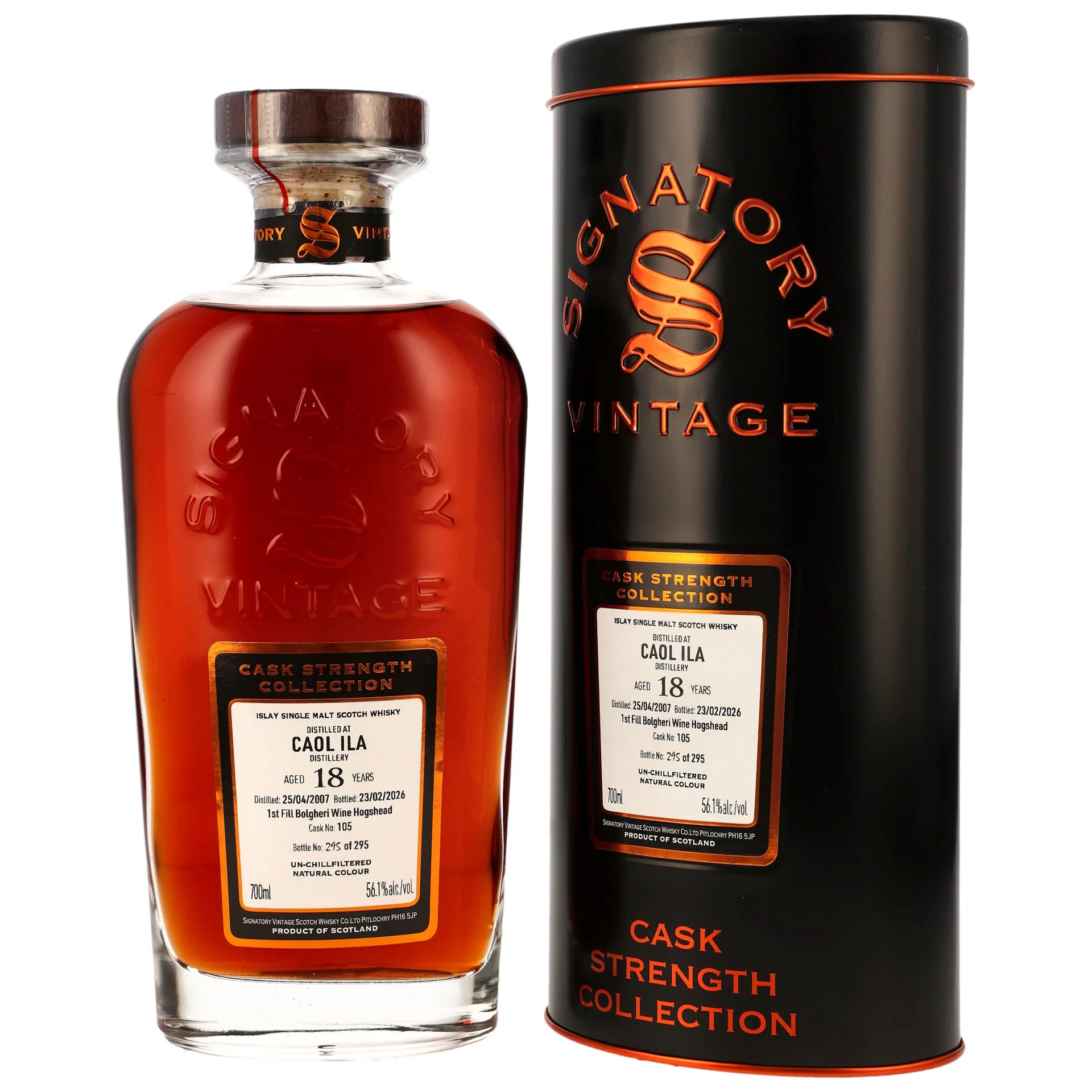 Caol Ila 2007/2026 - 18 y.o. - 1st Fill Bolgheri Wine Cask #105 - Sig CS