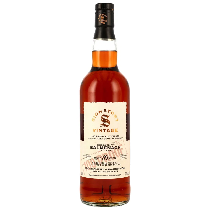 Balmenach 2016/2026 - 10 y.o. - 1st Fill Oloroso Sherry Butts Finish - Signatory 100 PROOF Edition #79