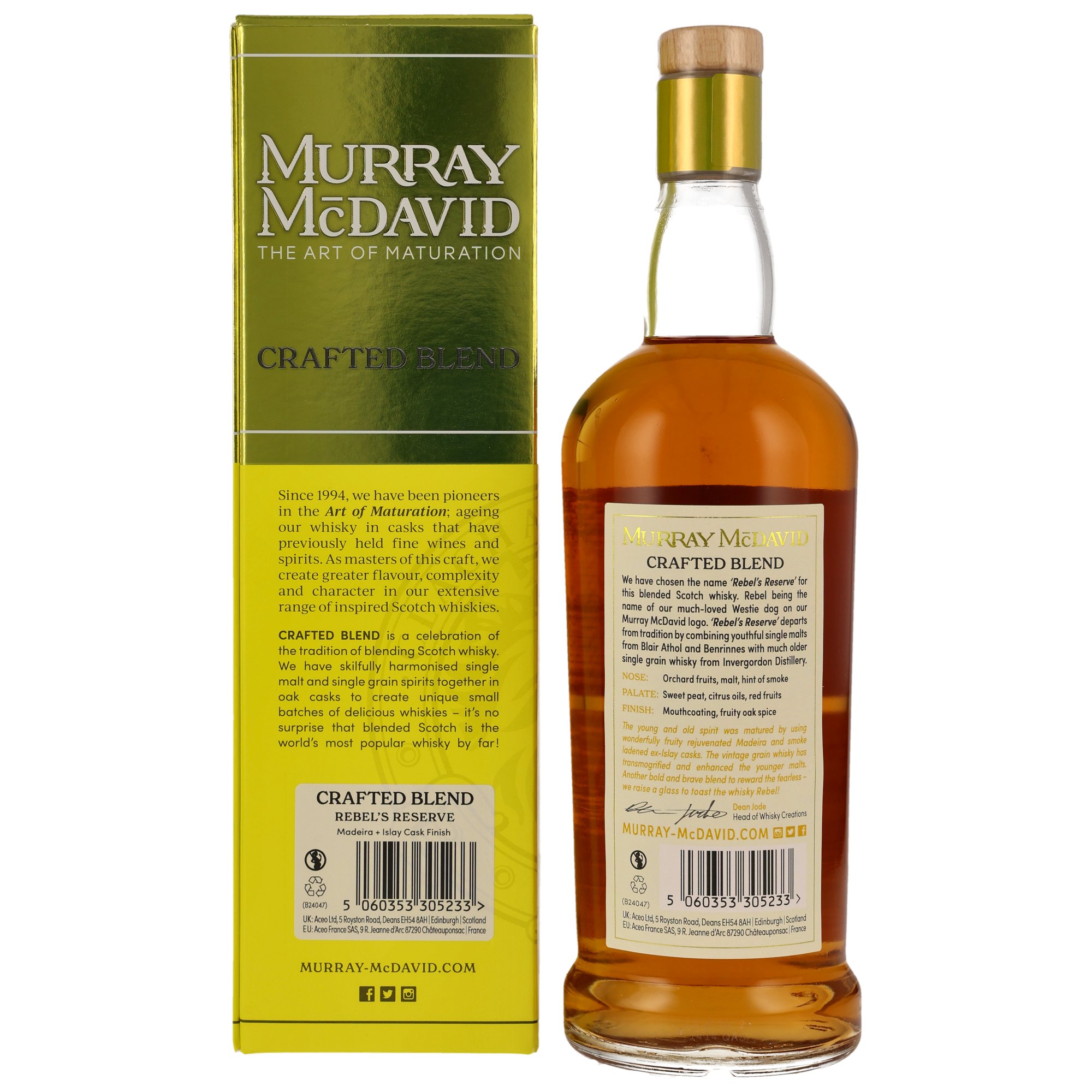 Rebel' Reserve Blend - Madeira & Islay Cask - Murray McDavid 50%