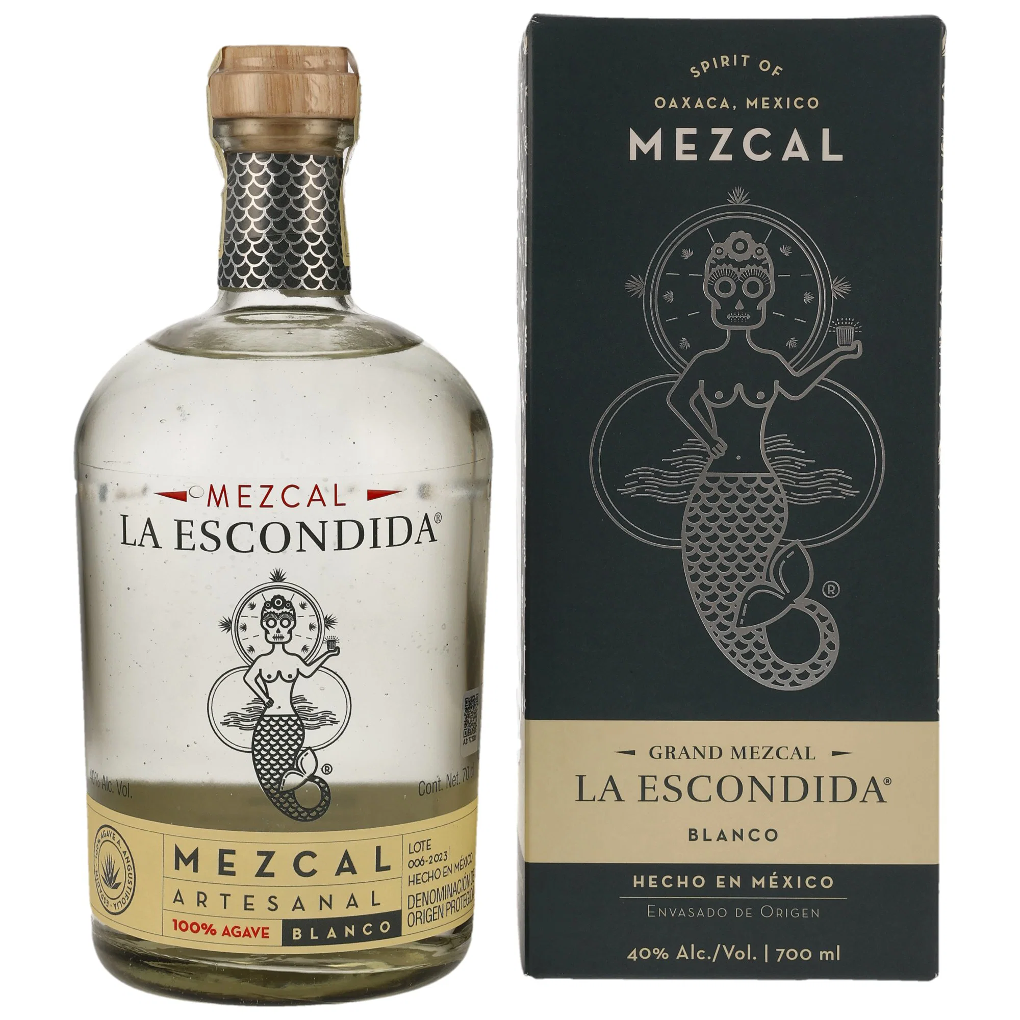 La Escondida Mezcal Artesanal Blanco 40%