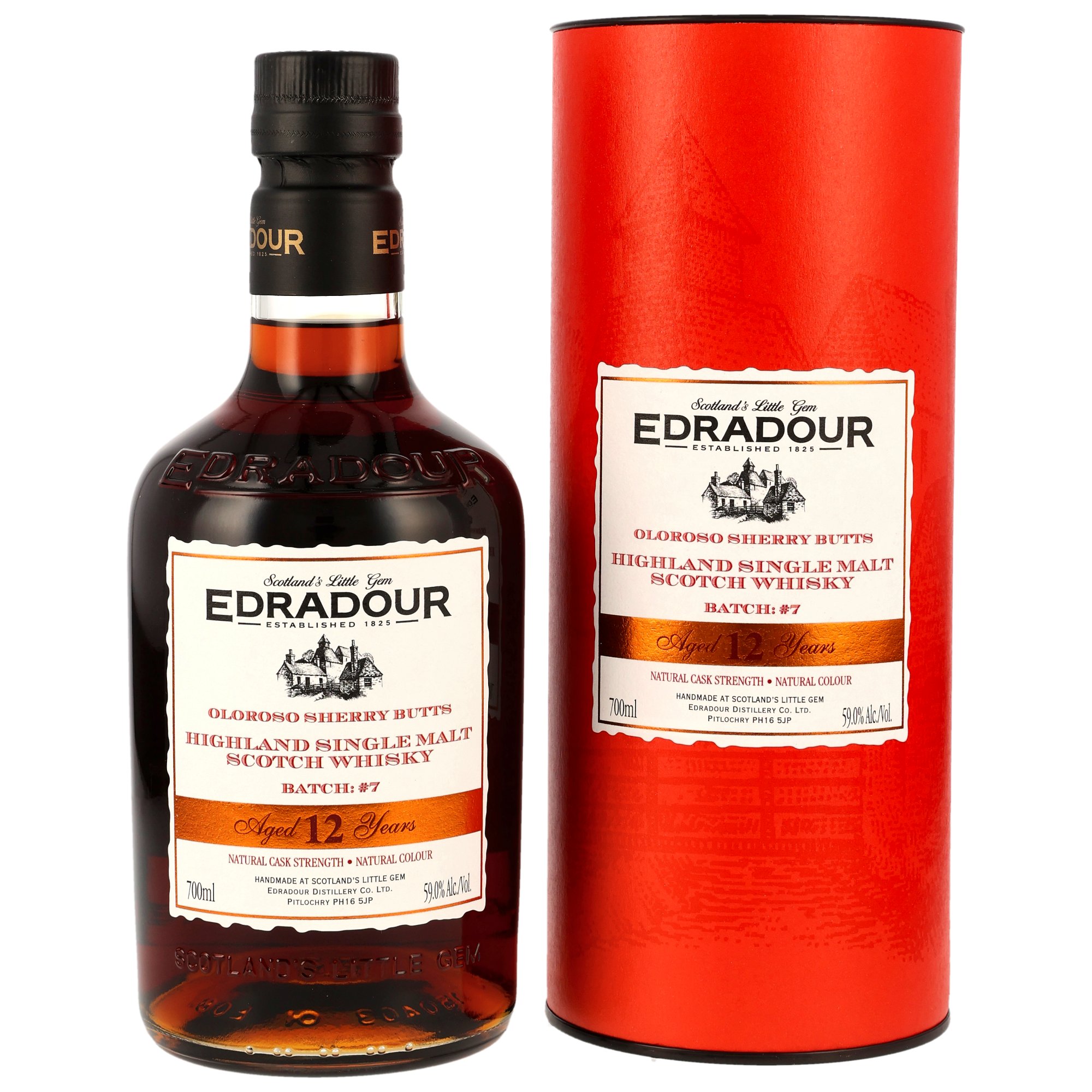 Edradour 2013/2025 - 12 y.o. - Oloroso Sherry Butts Natural Cask Strength Batch #7 - 59%