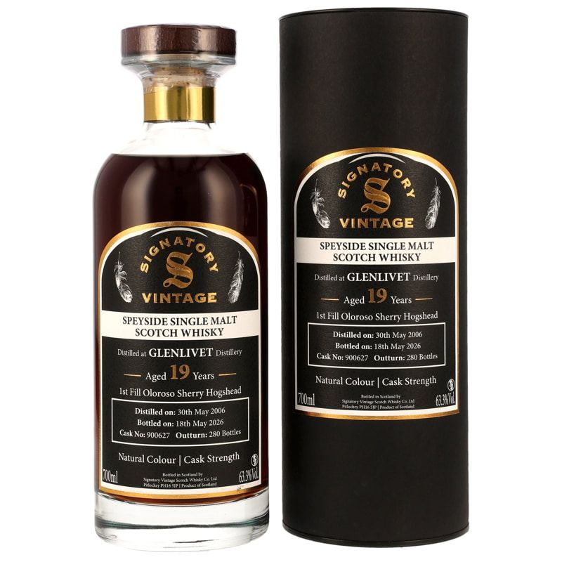 Glenlivet 2006/2026 - 20 y.o. 1st Fill Oloroso Sherry Hogshead #900624 - Sig CS Ibisco Decanter - WLG