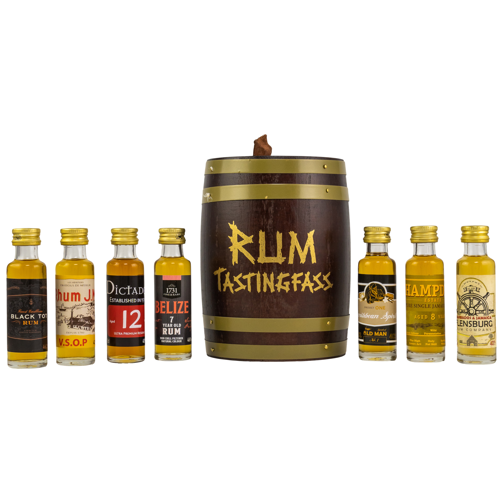 Rum - Tasting - Fass - Sortiment 7 x 2 cl.