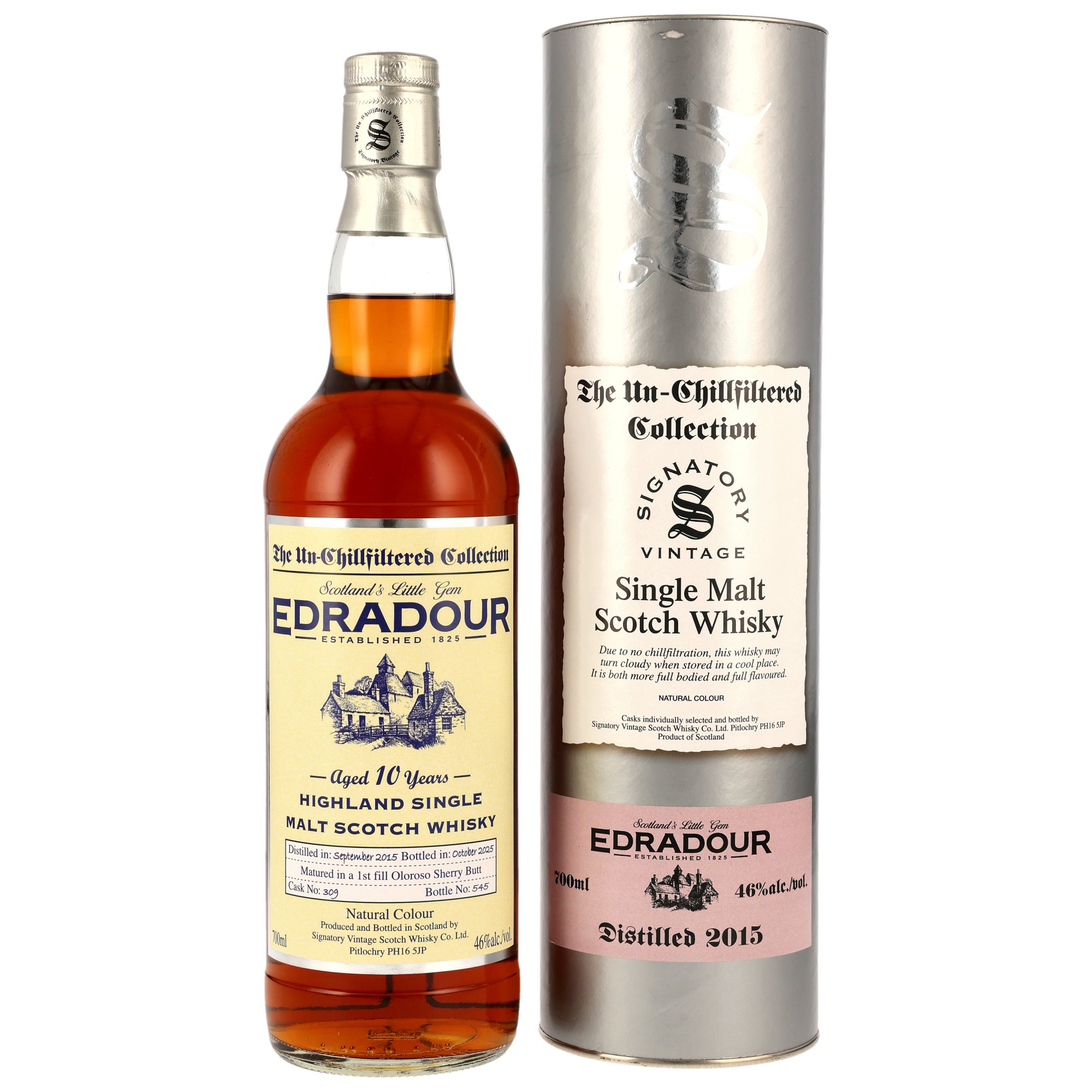 Edradour 10 y.o. - 2015/2025 Signatory - 46%