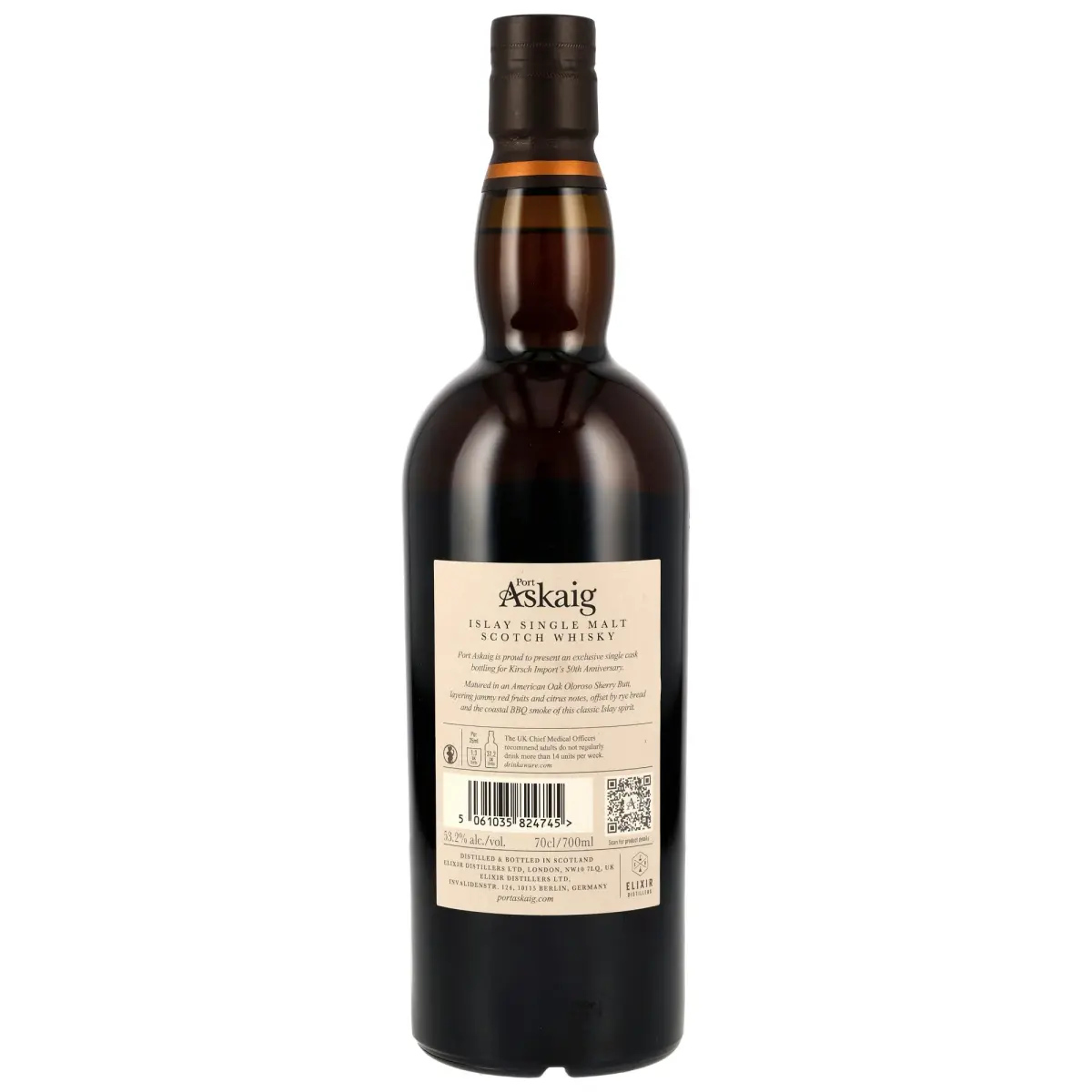 Port Askaig 13 Jahre 2013 - 2026 Oloroso Sherry Butt #4419 50th Anniversary Kirsch Import 53,2% 0,7l