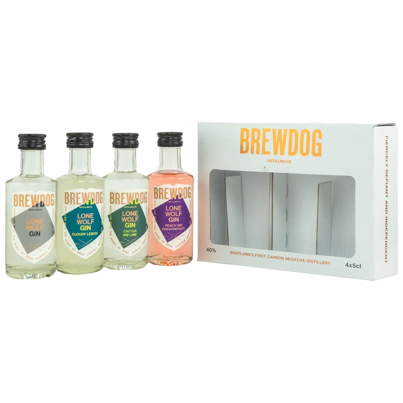 BrewDog LoneWolf Gin - Mini Collection 4x 5cl Gin Tastingset