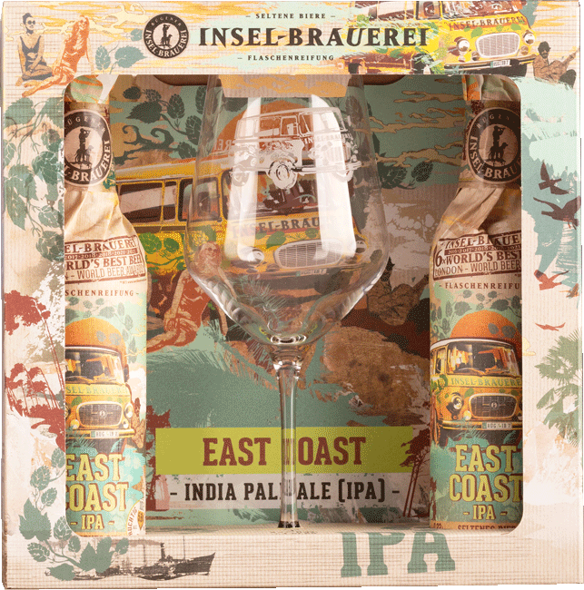 Insel Brauereri - EAST COAST IPA - GESCHENKSET 2*33cl + Glas incl. Pfand