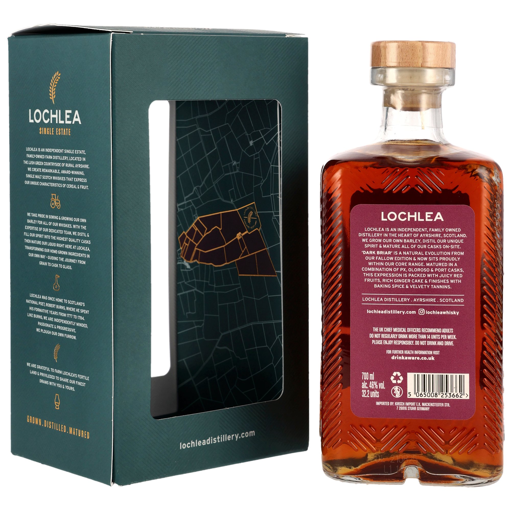 Lochlea Distillery Dark Briar - Oloroso, PX Sherry & Port Casks 46%
