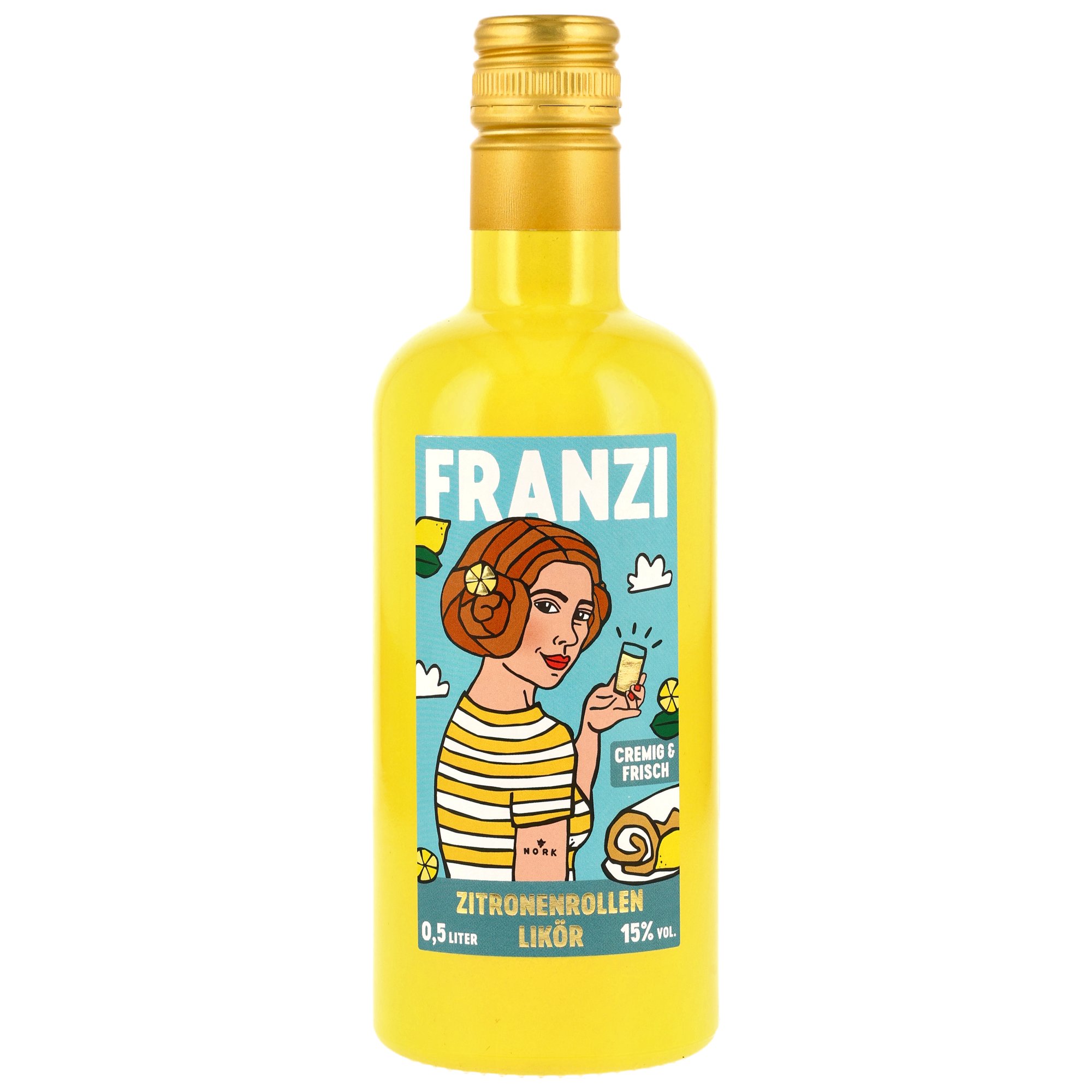 Franzi Zitronenrolle Likör 15% - 0,5l.