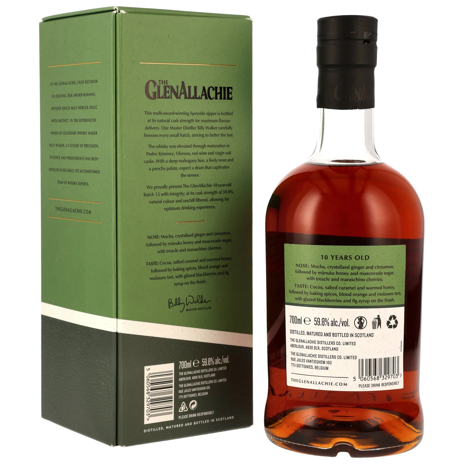 GlenAllachie 10 y.o. - Batch 13 - Cask Strength - PX Sherry, Oloroso Sherry, Red Wine & Virgin Oak Casks 59,8%