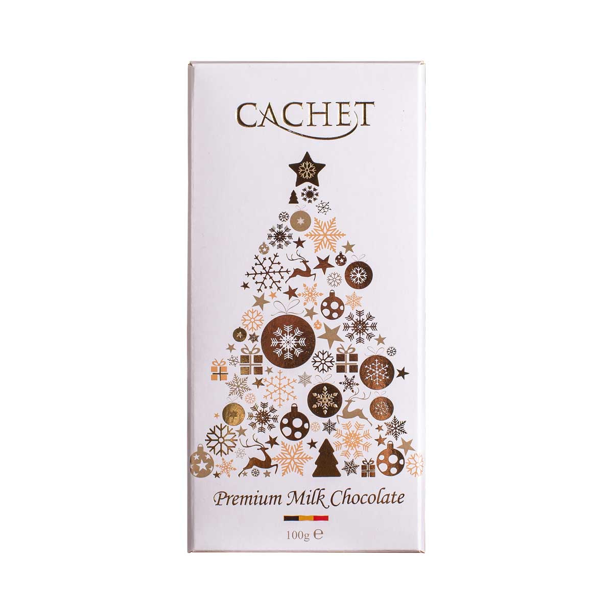 CACHET - Milchschokolade 31% Christmas - white-Edition 100g