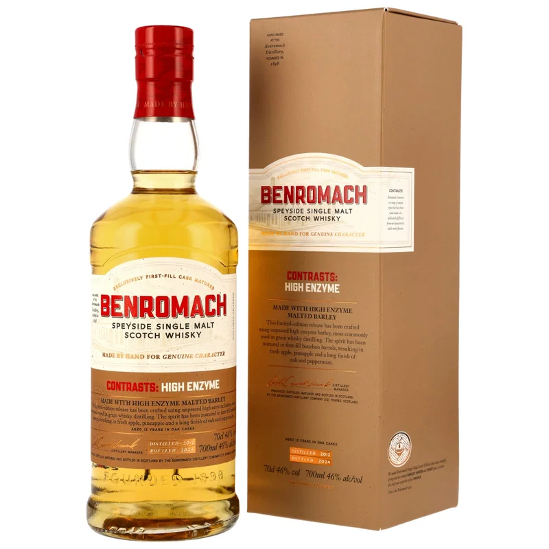 Benromach Contrasts: High Enzyme – 2012/2024 – 1st Fill Bourbon Barrels 46%