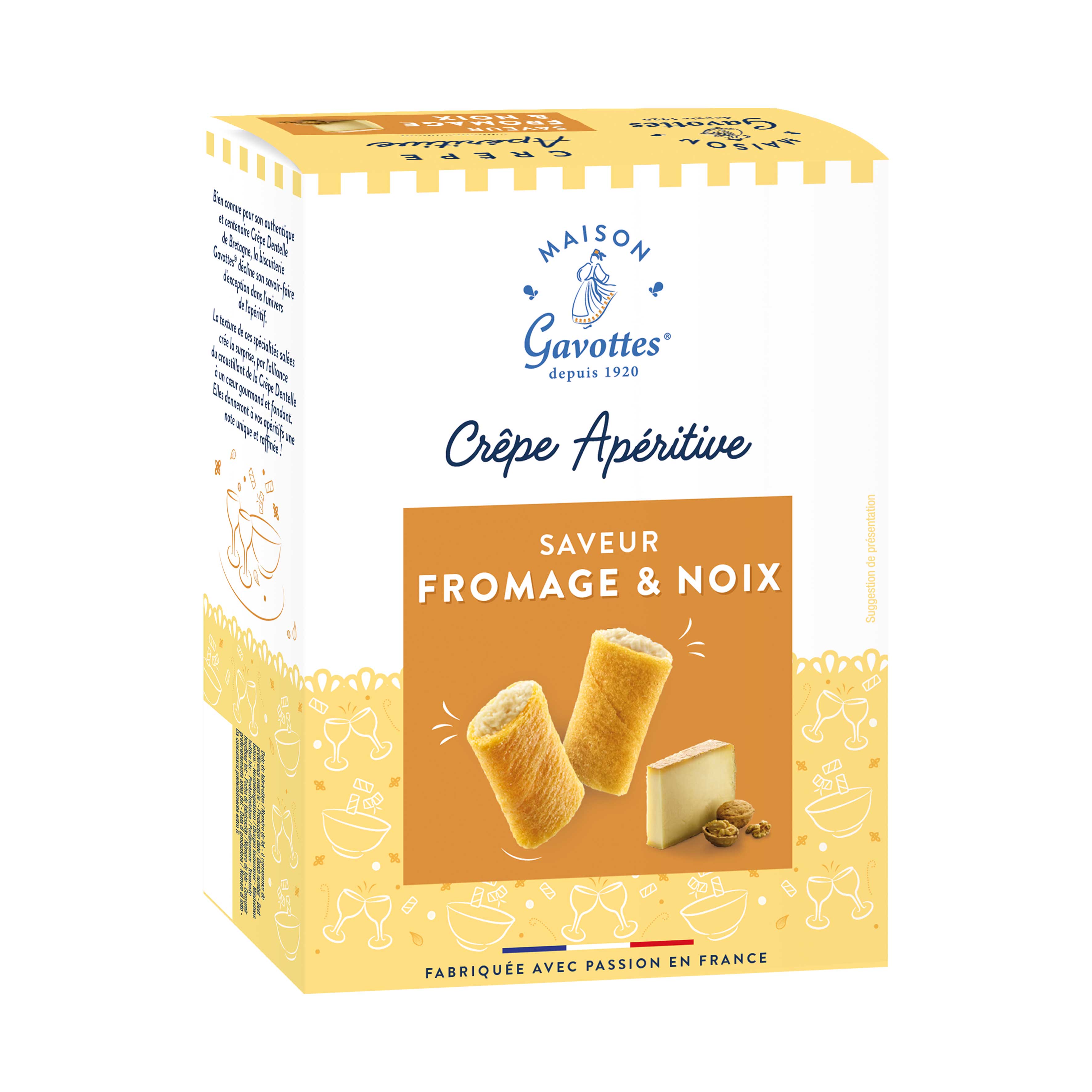 MAISON GAVOTTES - Crêperöllchen - käsige Füllung & Walnussgeschmack 110g