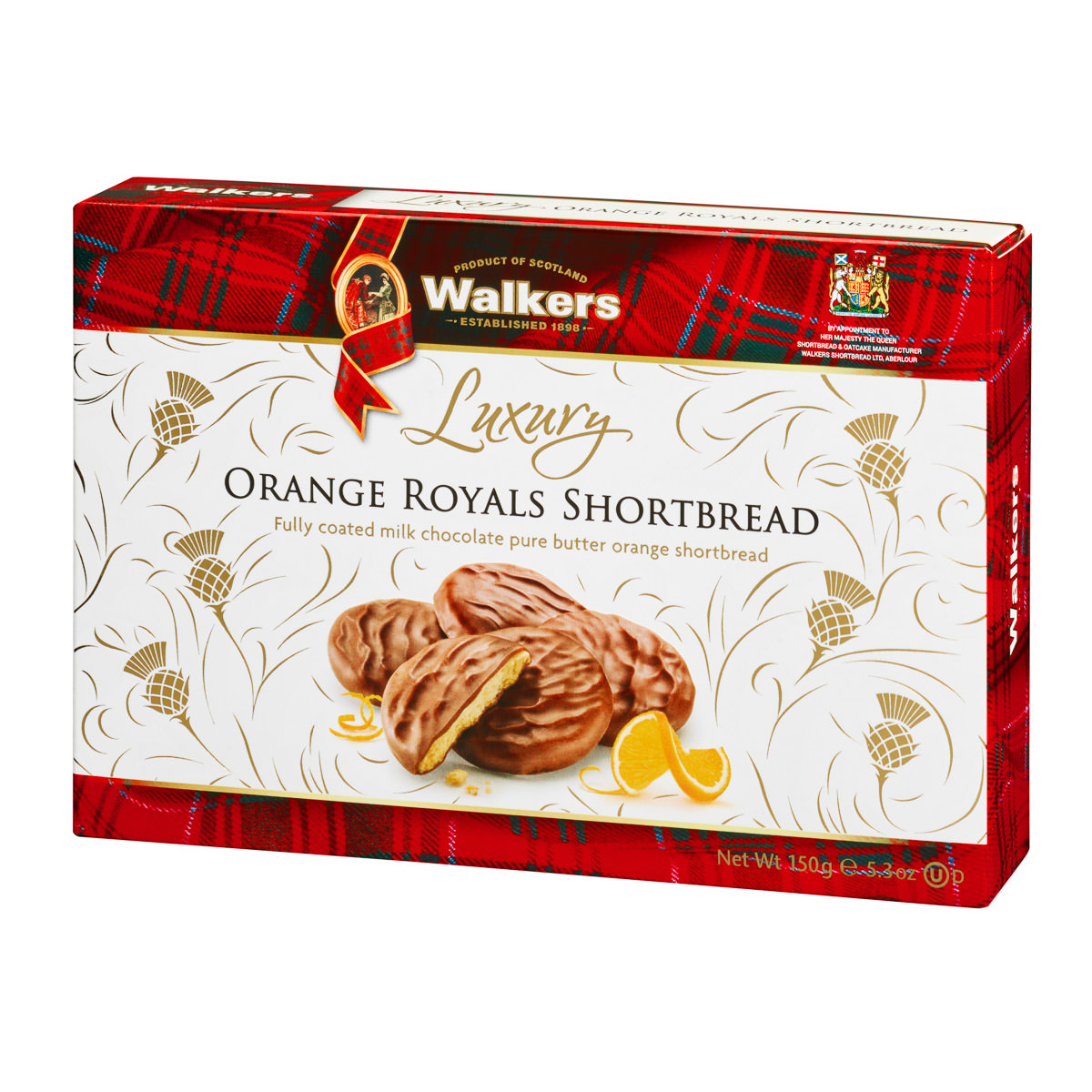 Walkers Shortbread – Luxury Orange Royals Shortbread 150g