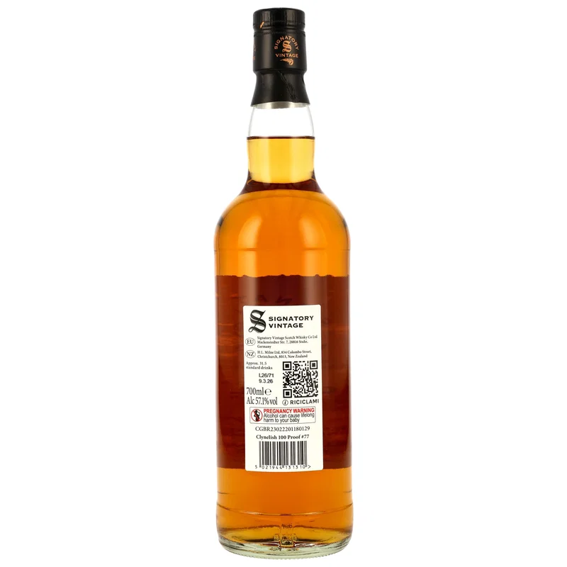 Clynelish 2016/2026 - 10 y.o. - Refill Oloroso Sherry & New Wood Casks - Signatory 100 PROOF Edition #77