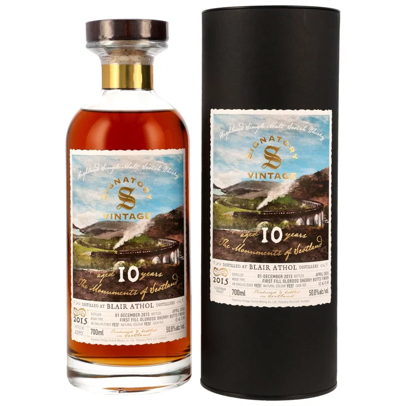 Blair Athol 2015/2026 - 10 y.o. - 1st Fill Oloroso Sherry Butts Finish - Sig Monuments of Scotland 50,8%