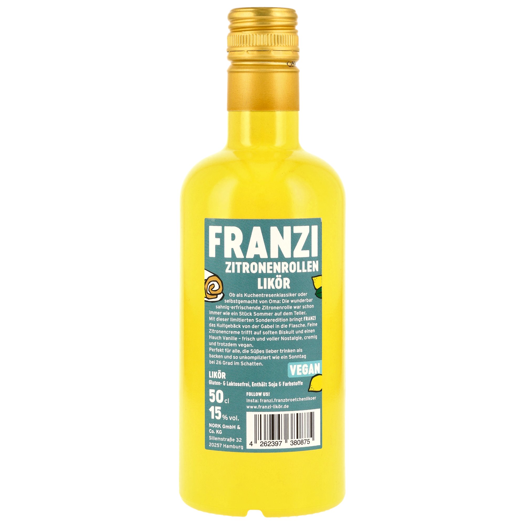 Franzi Zitronenrolle Likör 15% - 0,5l.