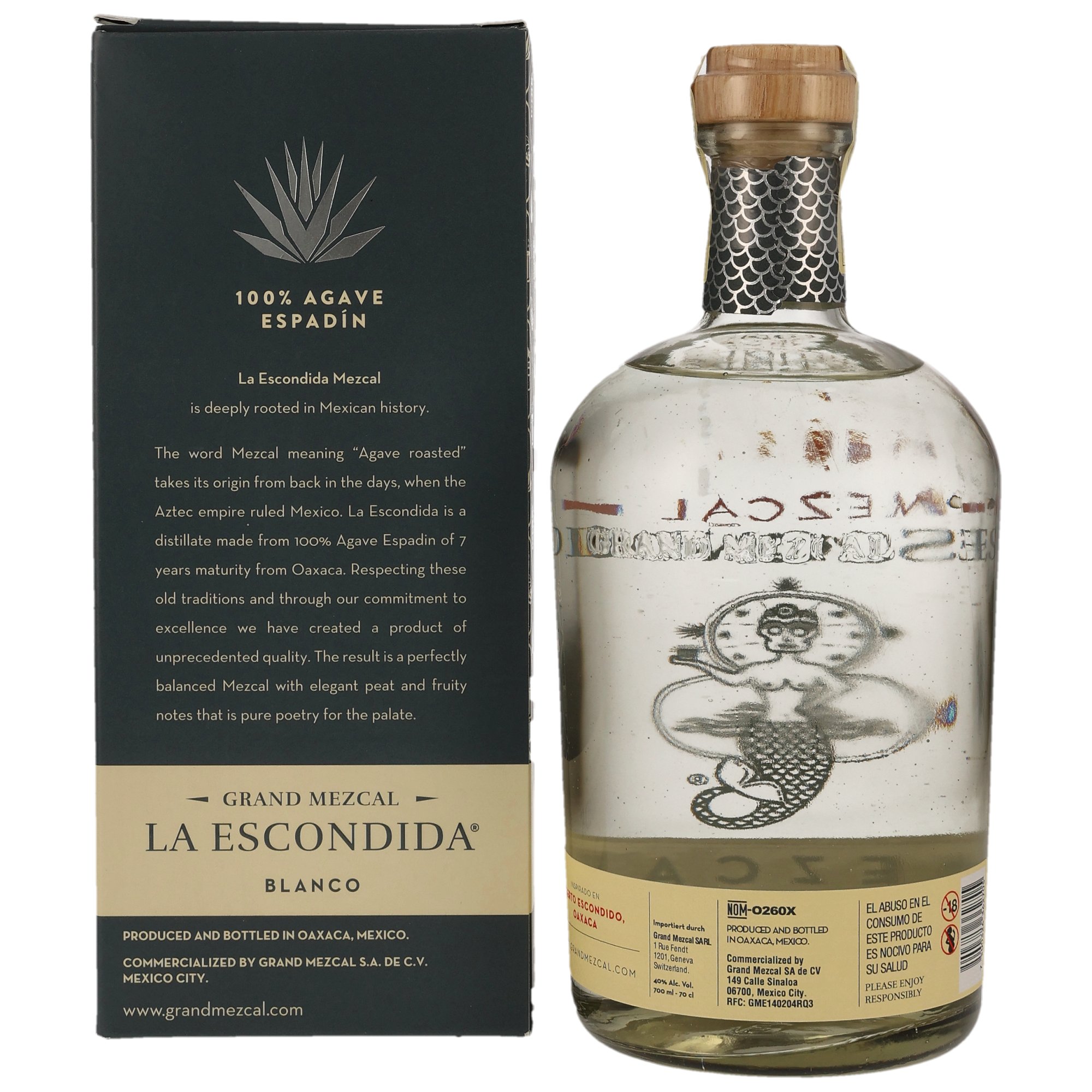 La Escondida Mezcal Artesanal Blanco 40%