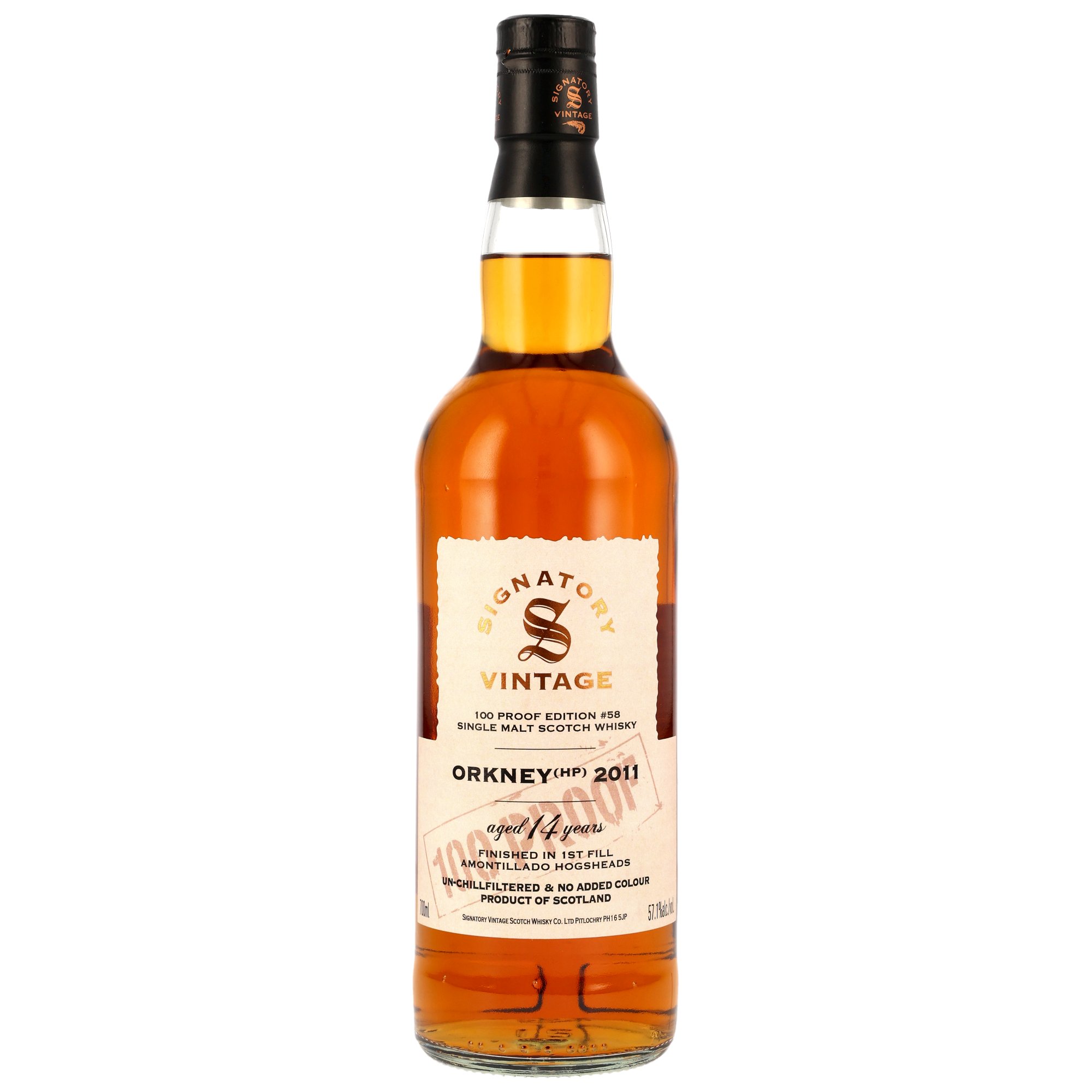 Orkney (HP) 2011/2025 - 14 y.o. Amontillado - Signatory 100 PROOF Edition #58