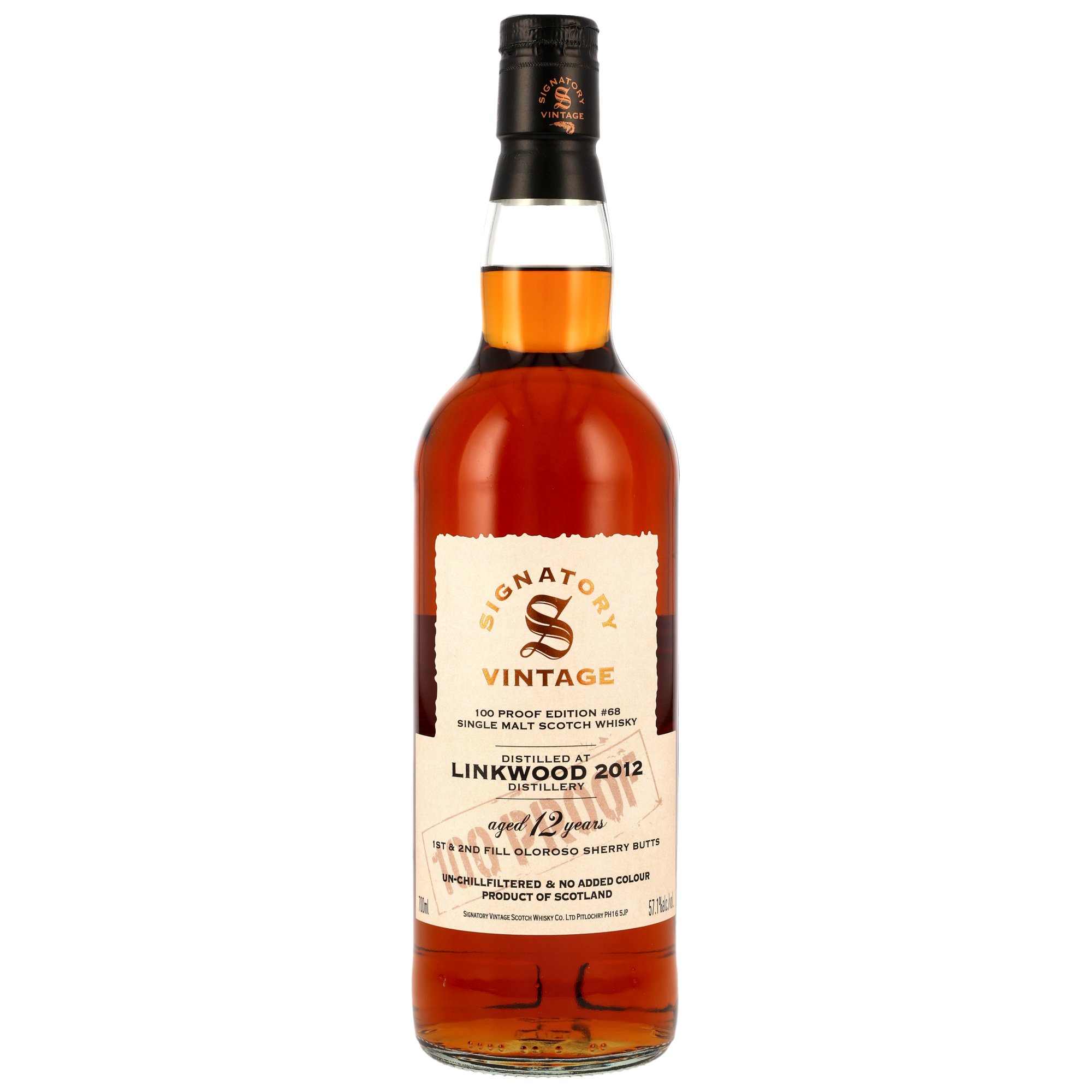 Linkwood 2012/2025 - 12 y.o. - 1st & 2nd Fill Oloroso Sherry Butts - Signatory 100 PROOF Edition #68