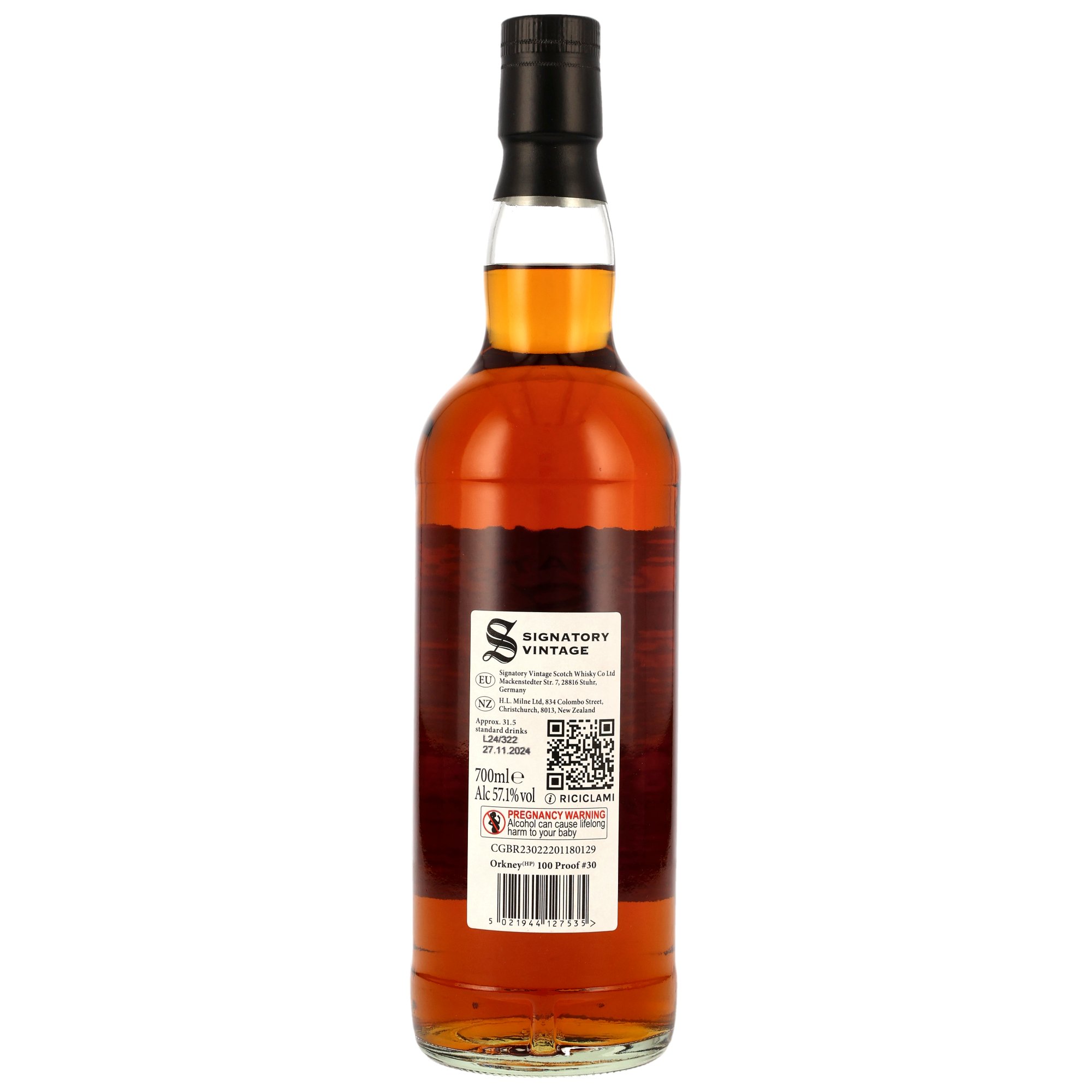 Secret Orkney 2010/2024 - 14 y.o. - Signatory 100 PROOF Edition #30 57,1%