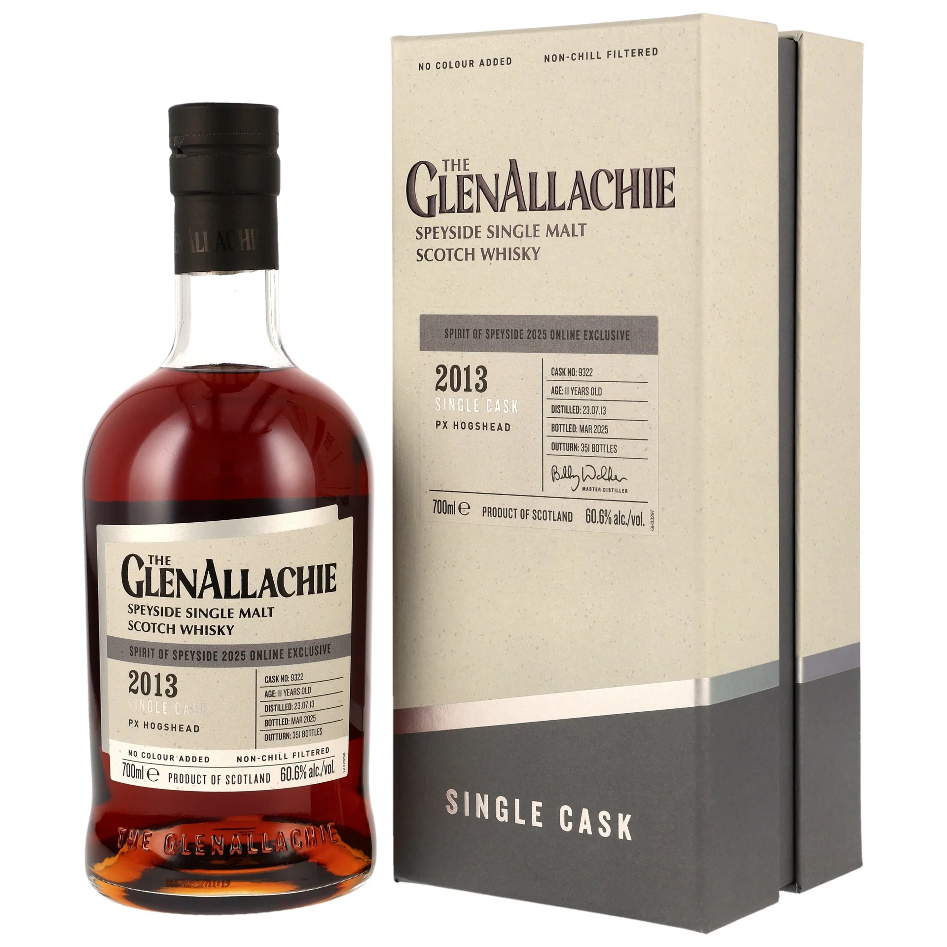 GlenAllachie 2013/2025 - 11 y.o. - PX Sherry Hogshead #9322 60,6%