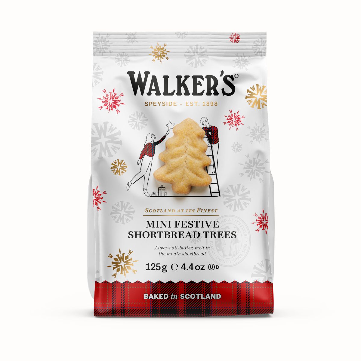 Walkers Shortbread – Mini Festive Shortbread Trees 125g.