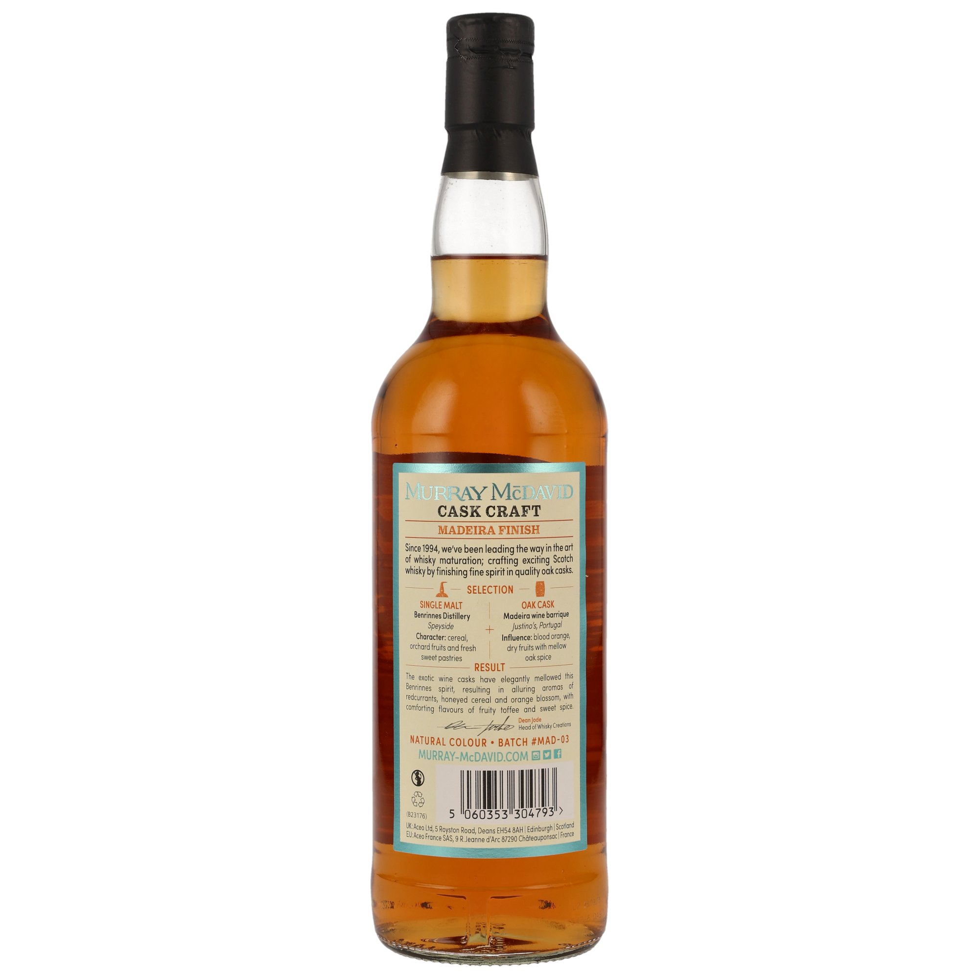 Benrinnes Madeira Cask Finish - Cask Craft - Murray McDavid