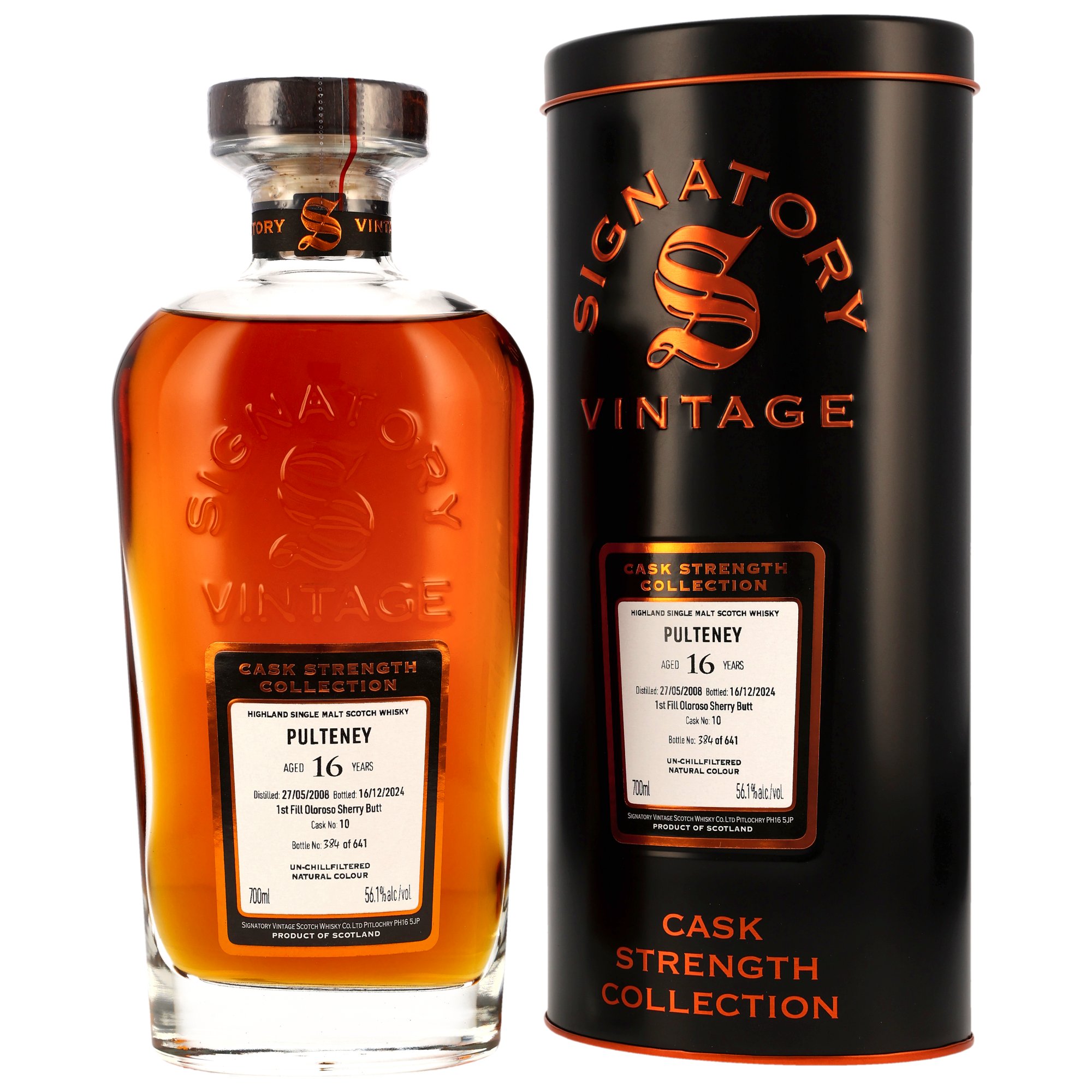 Pulteney 2008/2024 Sig CS - 1st Fill Oloroso Sherry Butt #10 56,1%