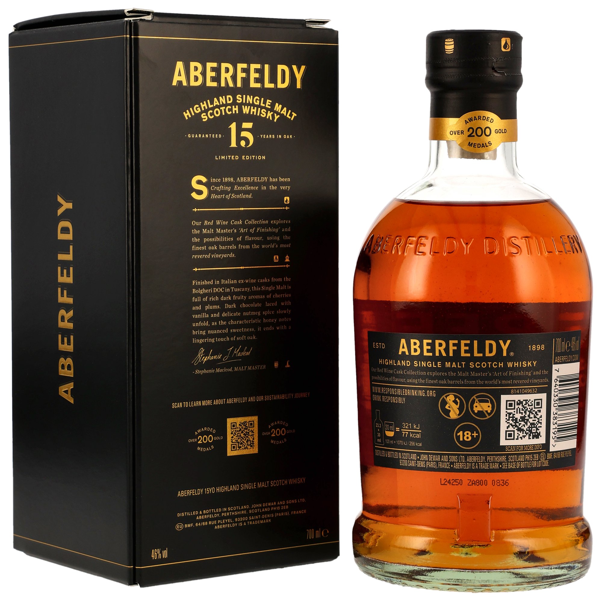 Aberfeldy 15 y.o. Bolgheri Red Wine Casks Finish - Limited Edition 46%