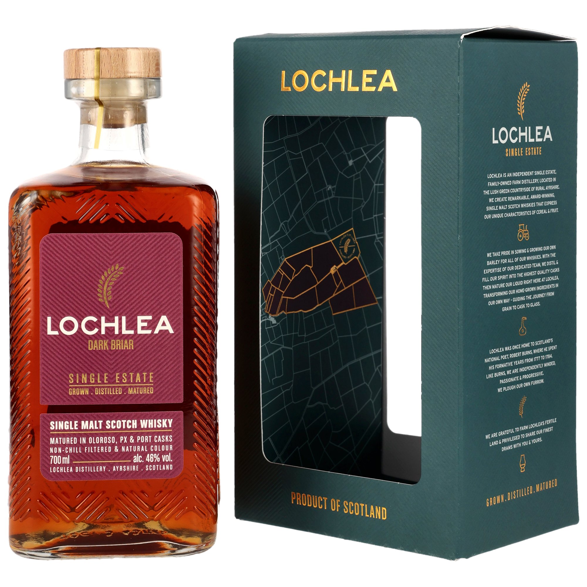 Lochlea Distillery Dark Briar - Oloroso, PX Sherry & Port Casks 46%