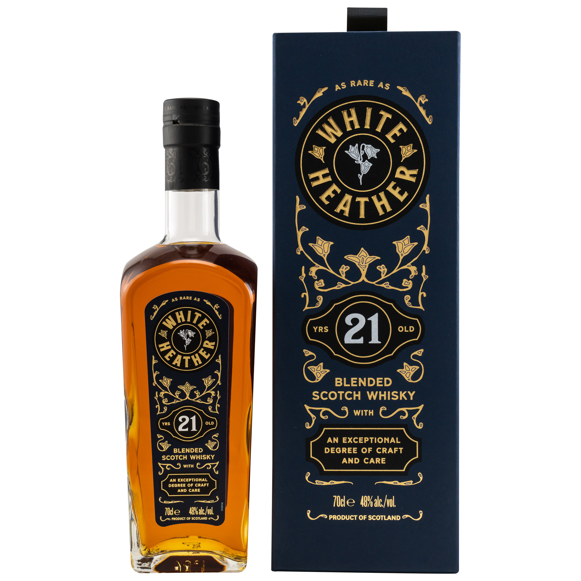 White Heather 21 y. Blended Scotch Whisky by Billy Walker 48%
