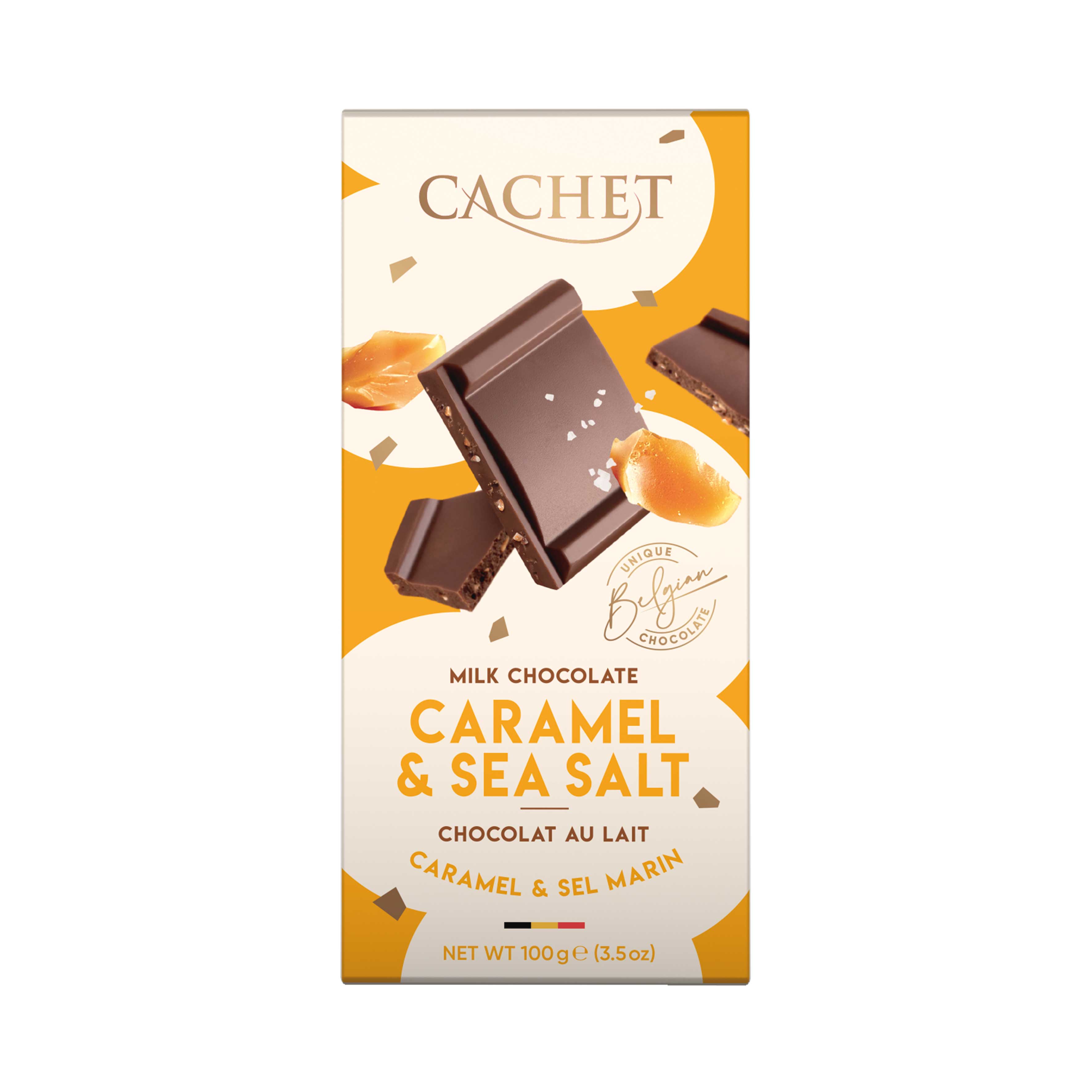 CACHET - Milchschokoladetafel 31% mit Karamell und Meersalz 100g