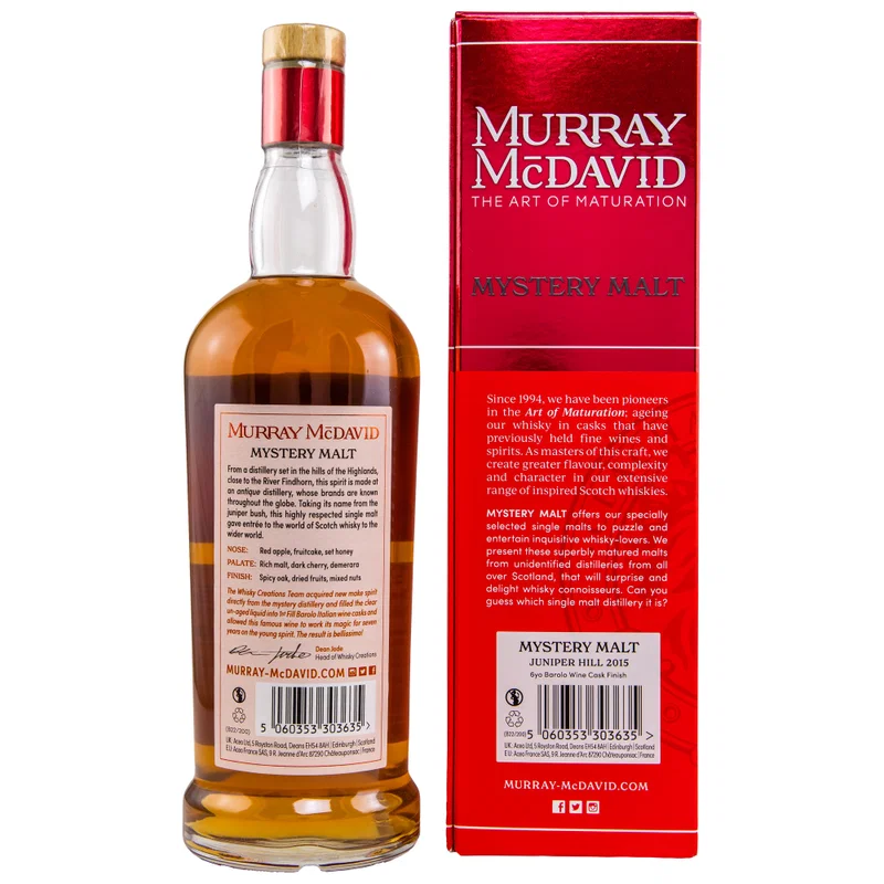 Strathdearn Juniper Hill 2015/2022 - 6 y.o. - Barolo Wine Cask - Murray McDavid