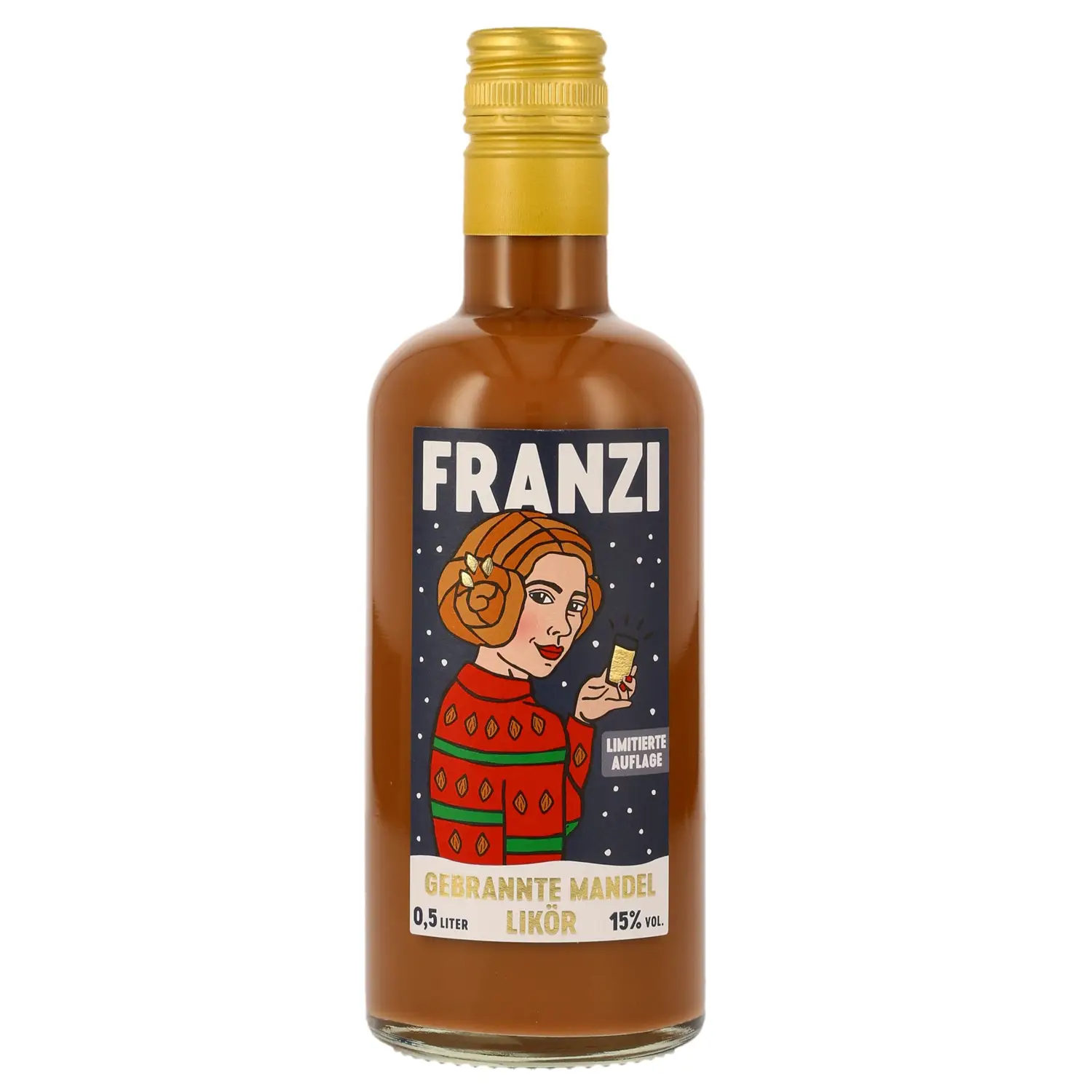 Franzi - gebrannte Mandel - Likör 15% - 0,5l.