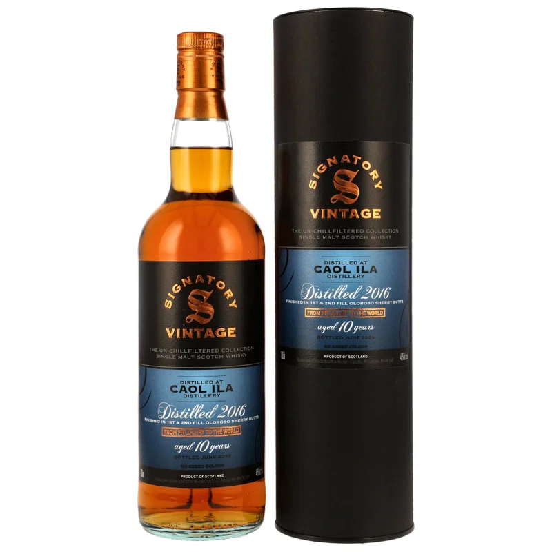 Caol Ila 2016/2026 - 10 y.o. - 1st and 2nd Fill Oloroso Sherry Butts Finish - Sig un-chill 46%