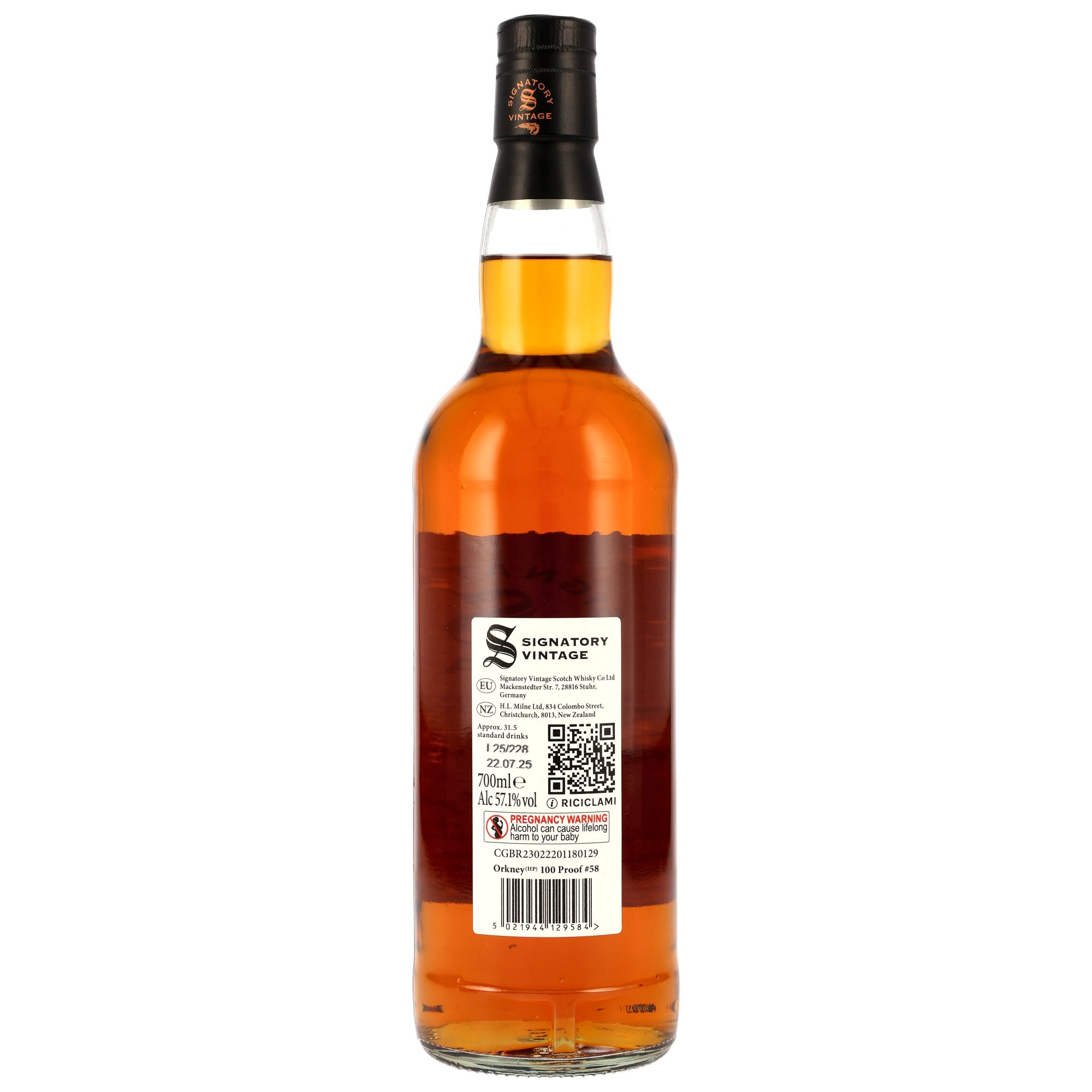 Orkney (HP) 2011/2025 - 14 y.o. Amontillado - Signatory 100 PROOF Edition #58