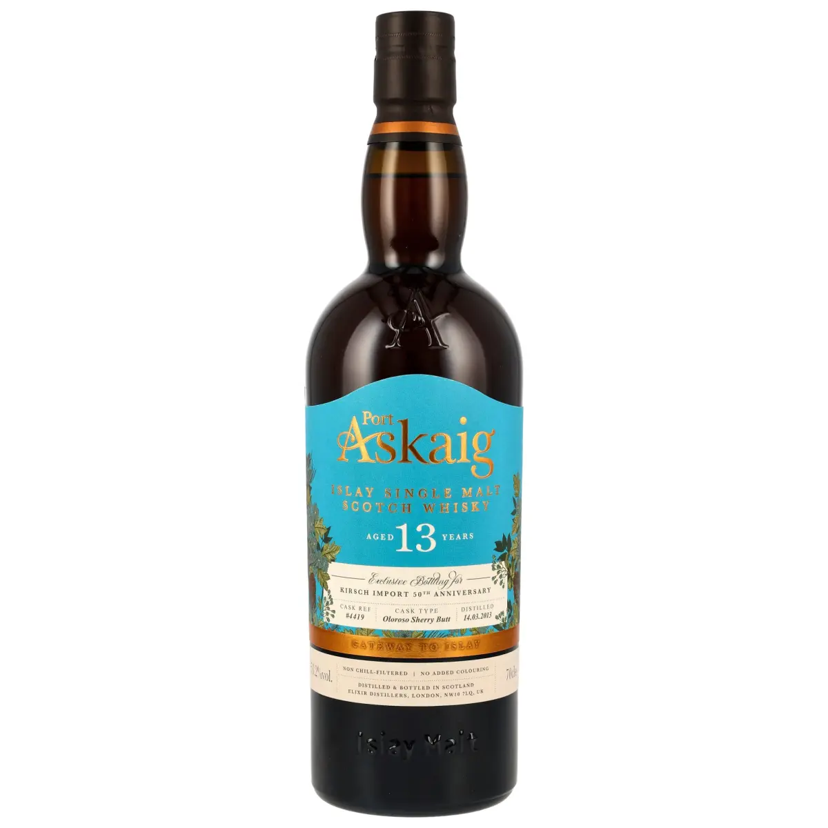 Port Askaig 13 Jahre 2013 - 2026 Oloroso Sherry Butt #4419 50th Anniversary Kirsch Import 53,2% 0,7l