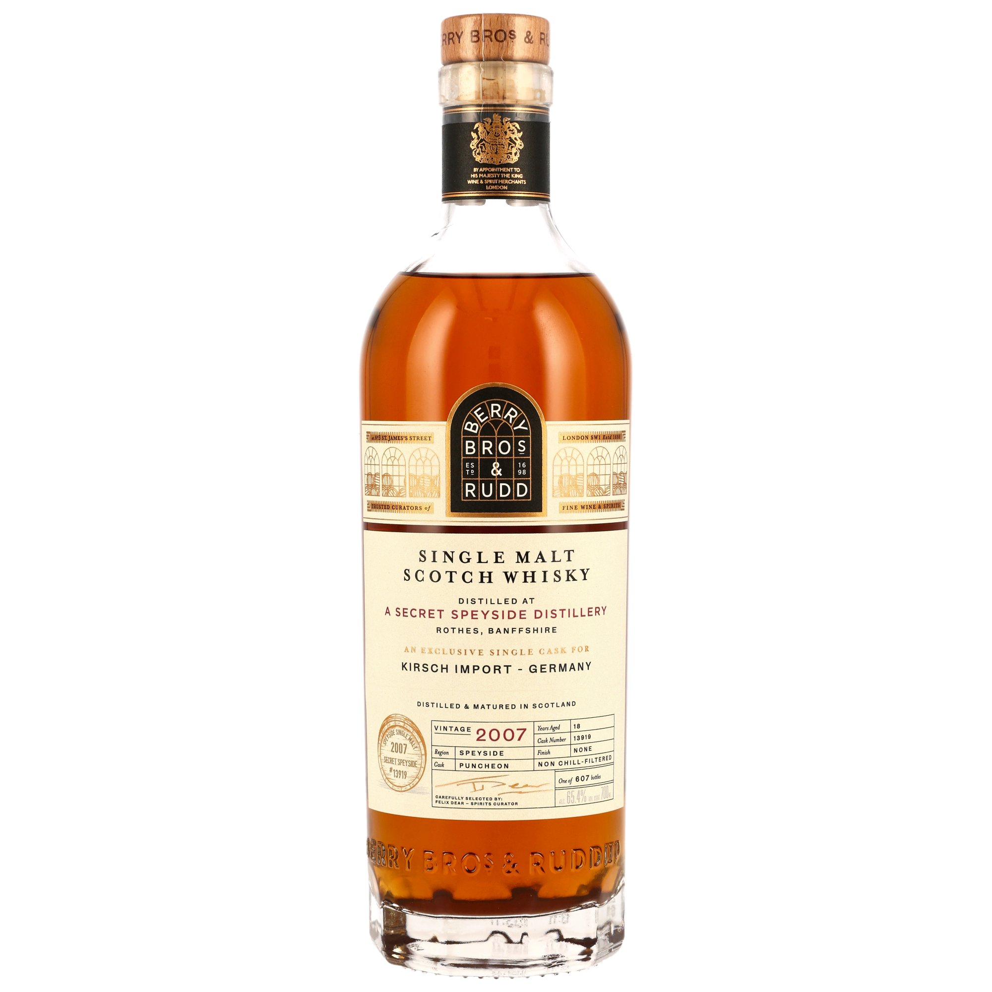 Secret Speyside 2007/2025 - 18 y.o. - 1st Fill Puncheon #13919 (Berry Bros. & Rudd) - Cloudy Bottling 65,4%