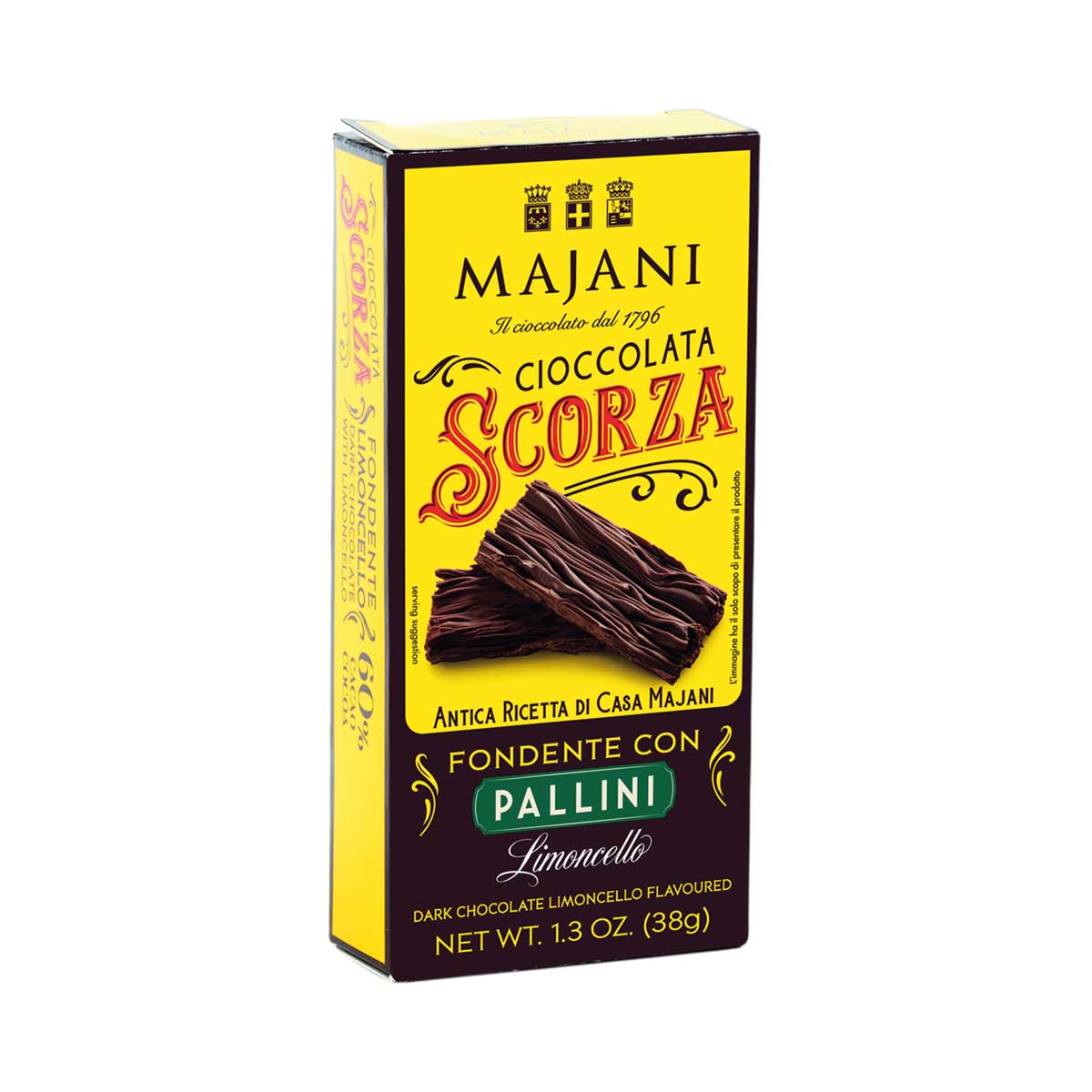 MAJANI - Scorza Zartbitterschokolade - Limoncello 38g